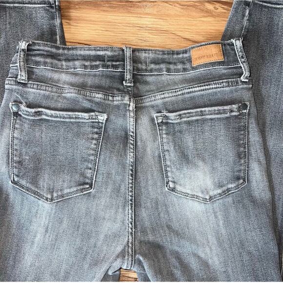 Judy Blue Denim Skinny Fit Gray High Rise Jeans Size 7 Distressed Ankle - Picture 2 of 13